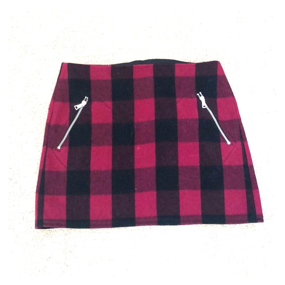 Buffalo plaid mini skirt